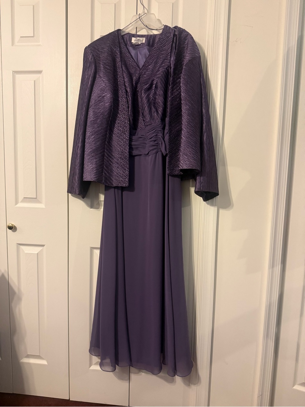 Patra Lavender Purple Long Sleeve Mother-of-the-Bride Dress with Jacket